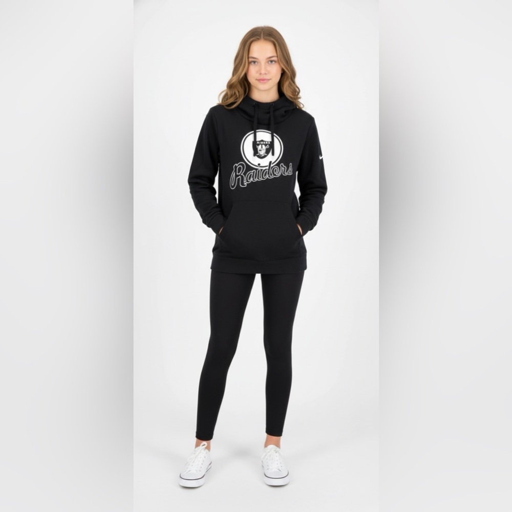 Raiders hoodie‎ Women's Black Cowl Neck Sweater